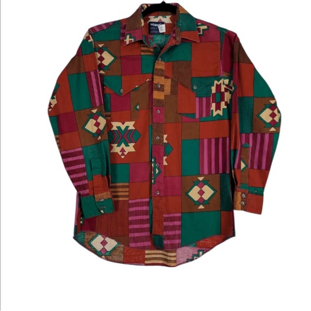 Vintage Wrangler Geometric Pattern Shirt